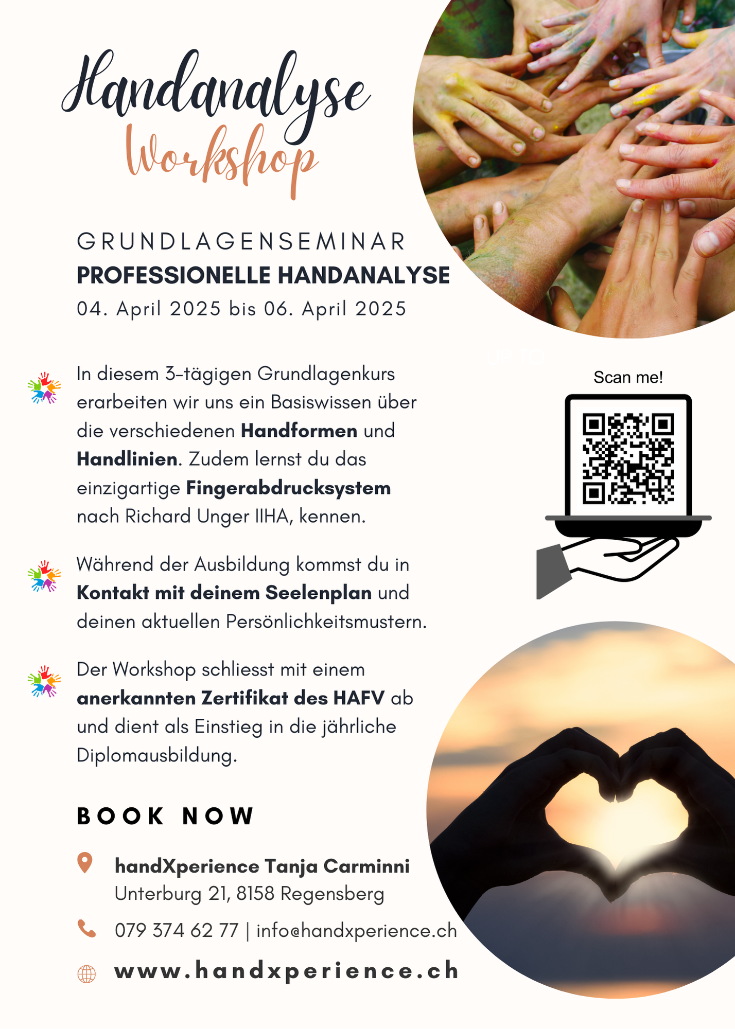 Professionelle Ausbildung in moderner, wissenschaftlicher Handanalyse