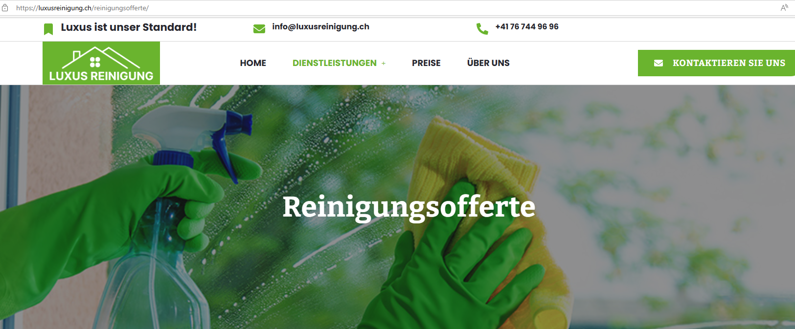 Reinigungs-Offerte mit Abnahmegarantie in der Schweiz