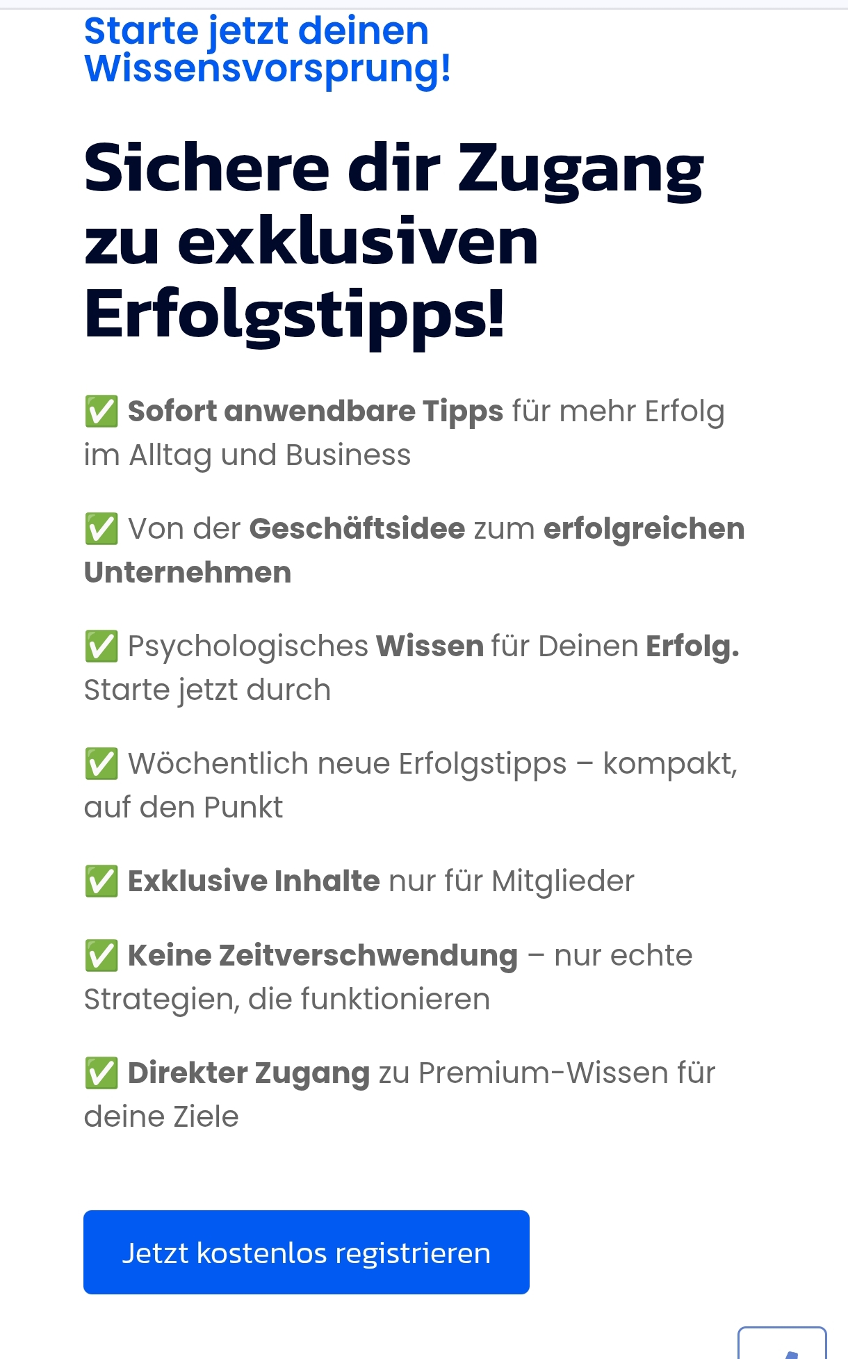 Exklusive Erfolgstipps DraVisto