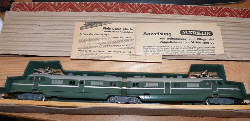Marklin DL 800.2 , Doppellokomotive von 1951 ,sehr guter Zustand, Anl. Ovp