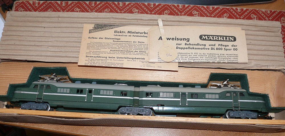 Marklin DL 800.2 , Doppellokomotive von 1951 ,sehr guter Zustand, Anl. Ovp