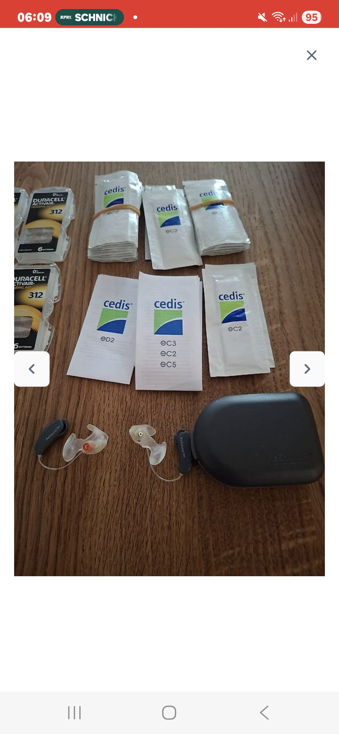 Cedis Höhrgerät wurde nur einmal Getragen