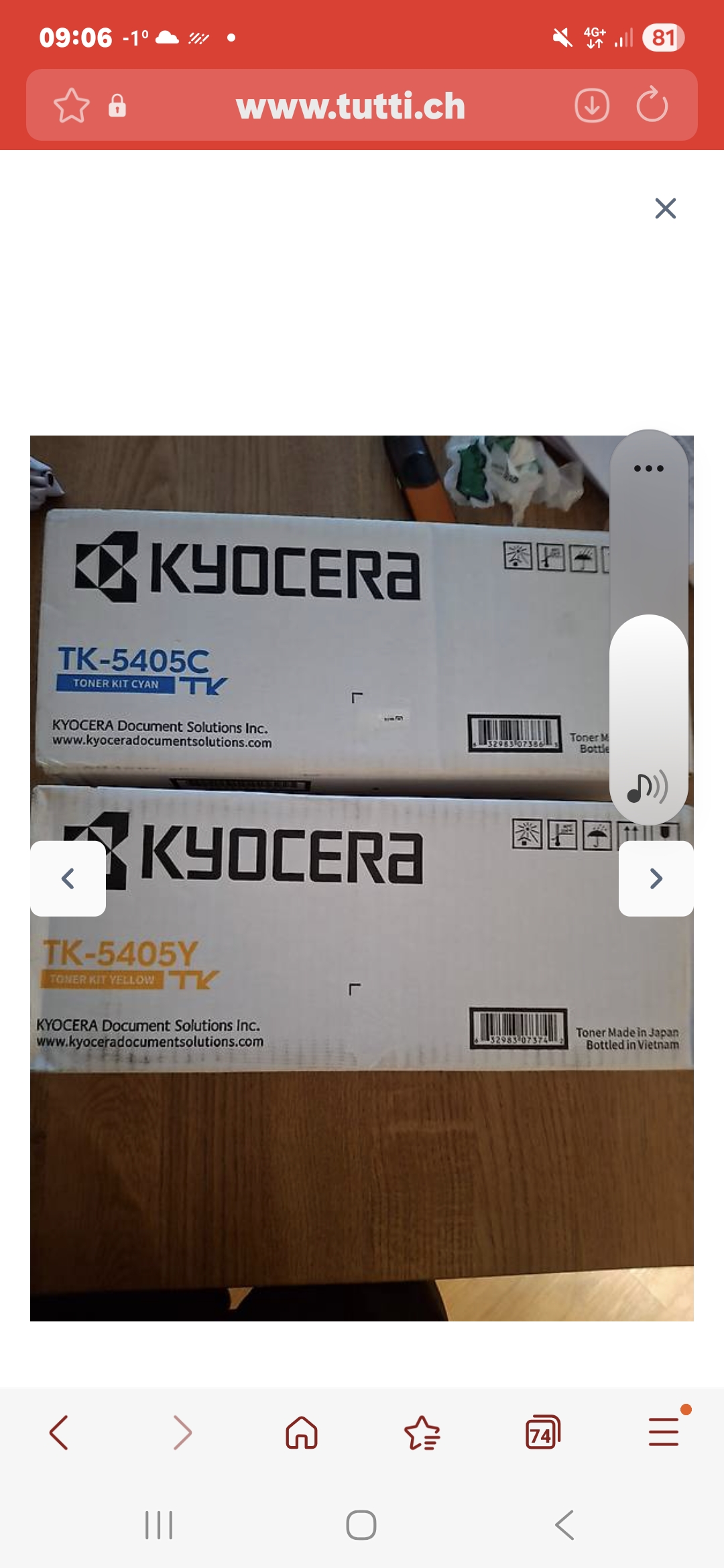 4 stück Packet Drucker Patronen Kitt